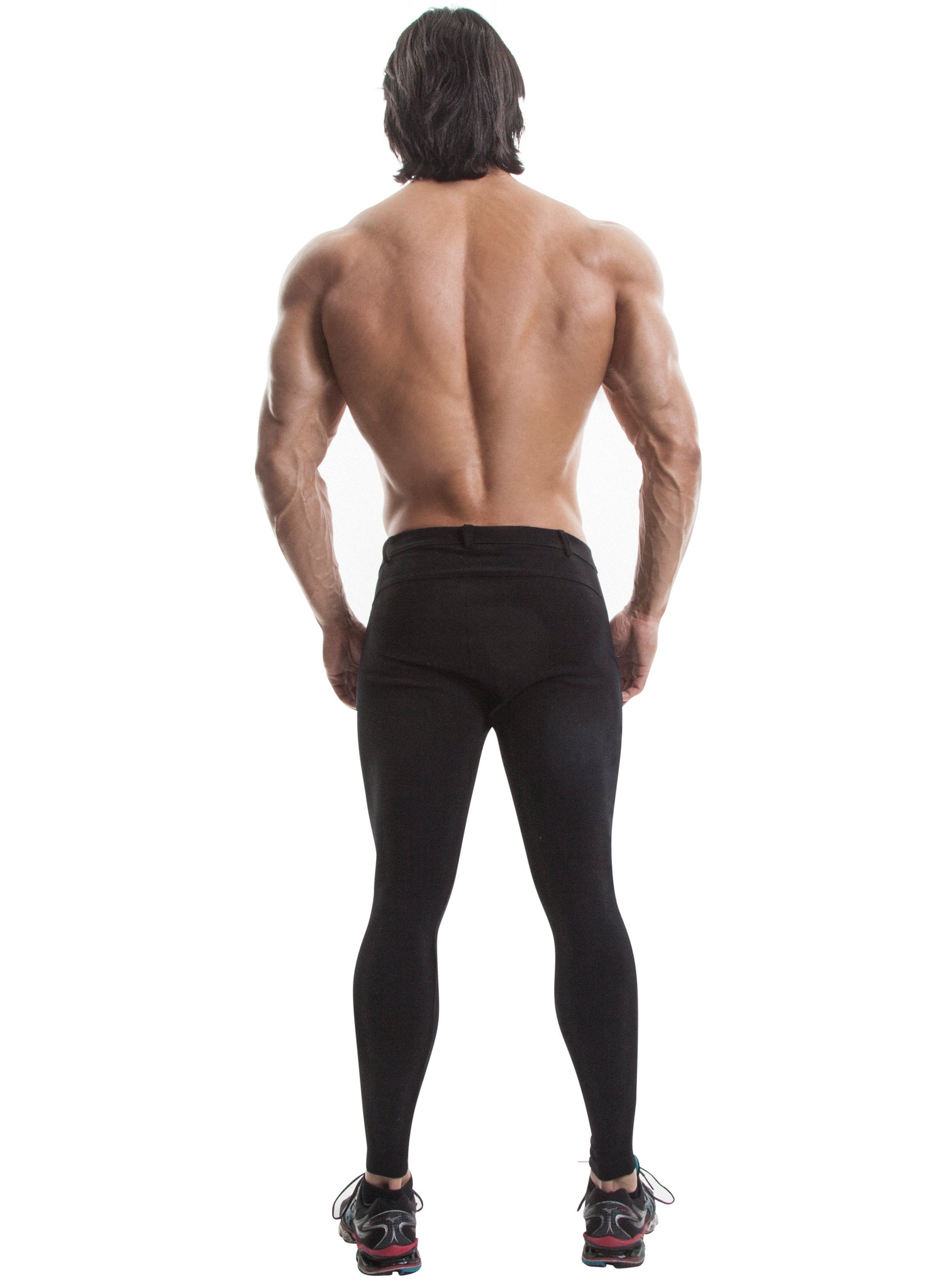 Long Workout Pants (Black)-(Organic Cotton/Elastin) - DEMIG