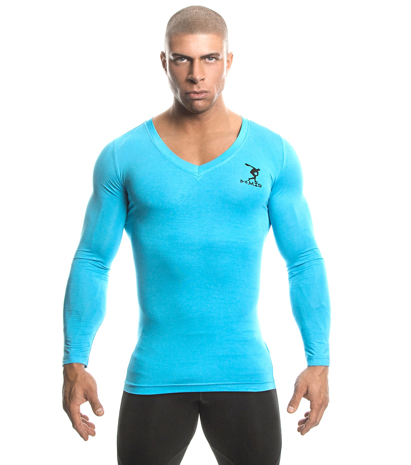 Long Sleeve Shirt (Turquoise) - Bamboo/Elastin Fiber - DEMIG