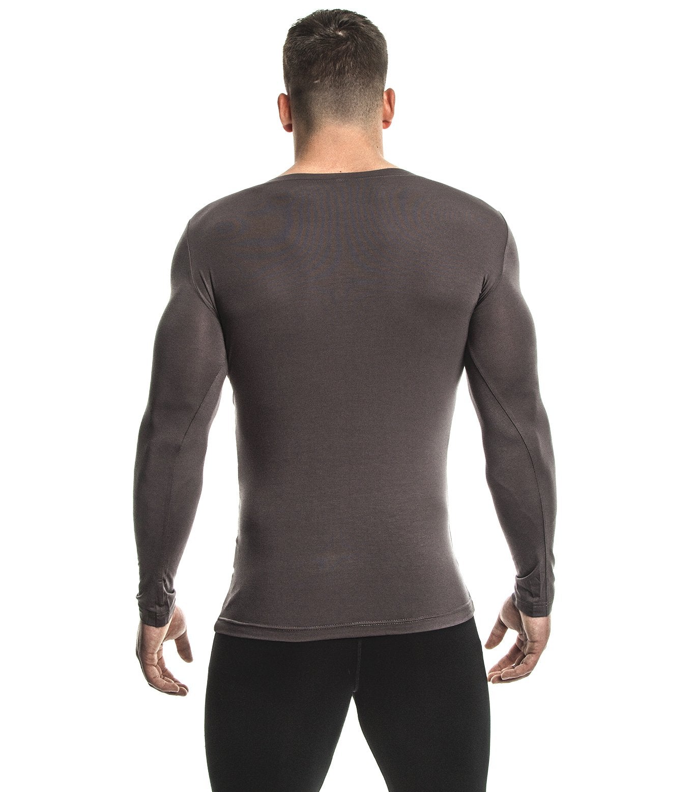 Long Sleeve Shirt (Grey) - Bamboo/Elastin Fiber - DEMIG