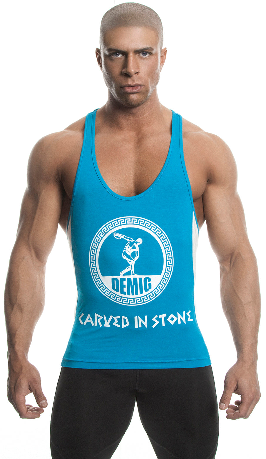 Tank Top (blue/white) - Bamboo/Elastin Fiber - DEMIG