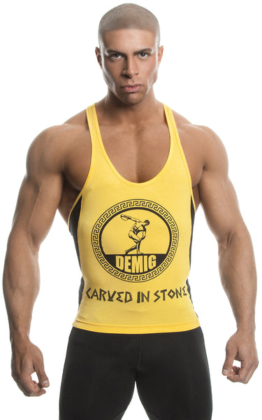 Tank Top (Yellow/Black) - Bamboo/Elastin Fiber - DEMIG