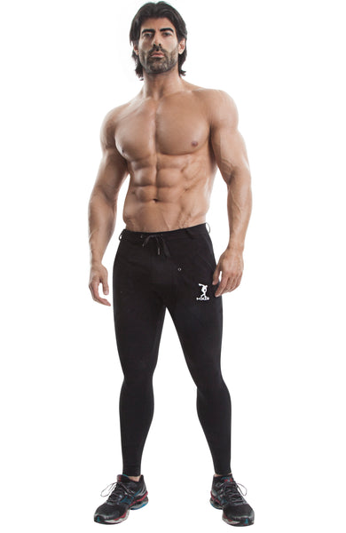 Long Workout Pants (Brown)-(Organic Cotton/Elastin)