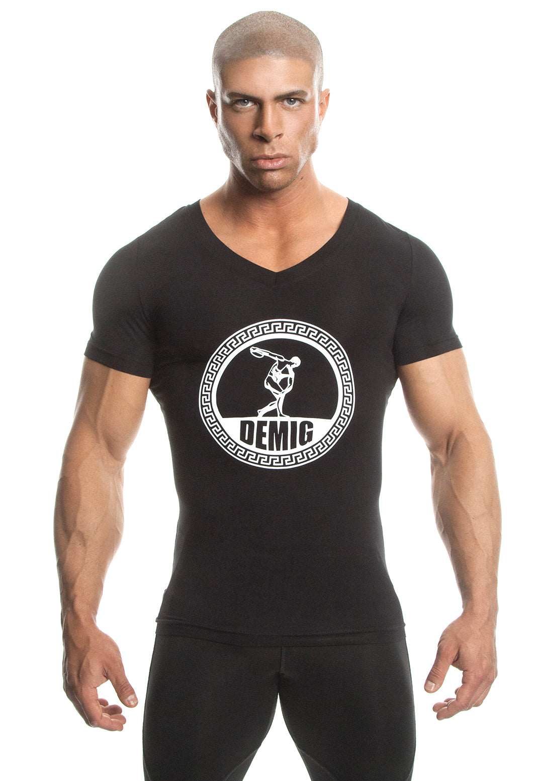 Short Sleeve T-Shirt (Black) - Bamboo/Elastin Fiber - DEMIG
